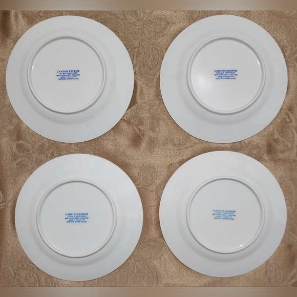 Vintage Chinese Double Happiness 12-pc Entrée & Sauce Plates Rice & Soup Bowls - Picture 3 of 7